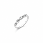 Infinity Twist American Diamond Ring – ZILVARA
